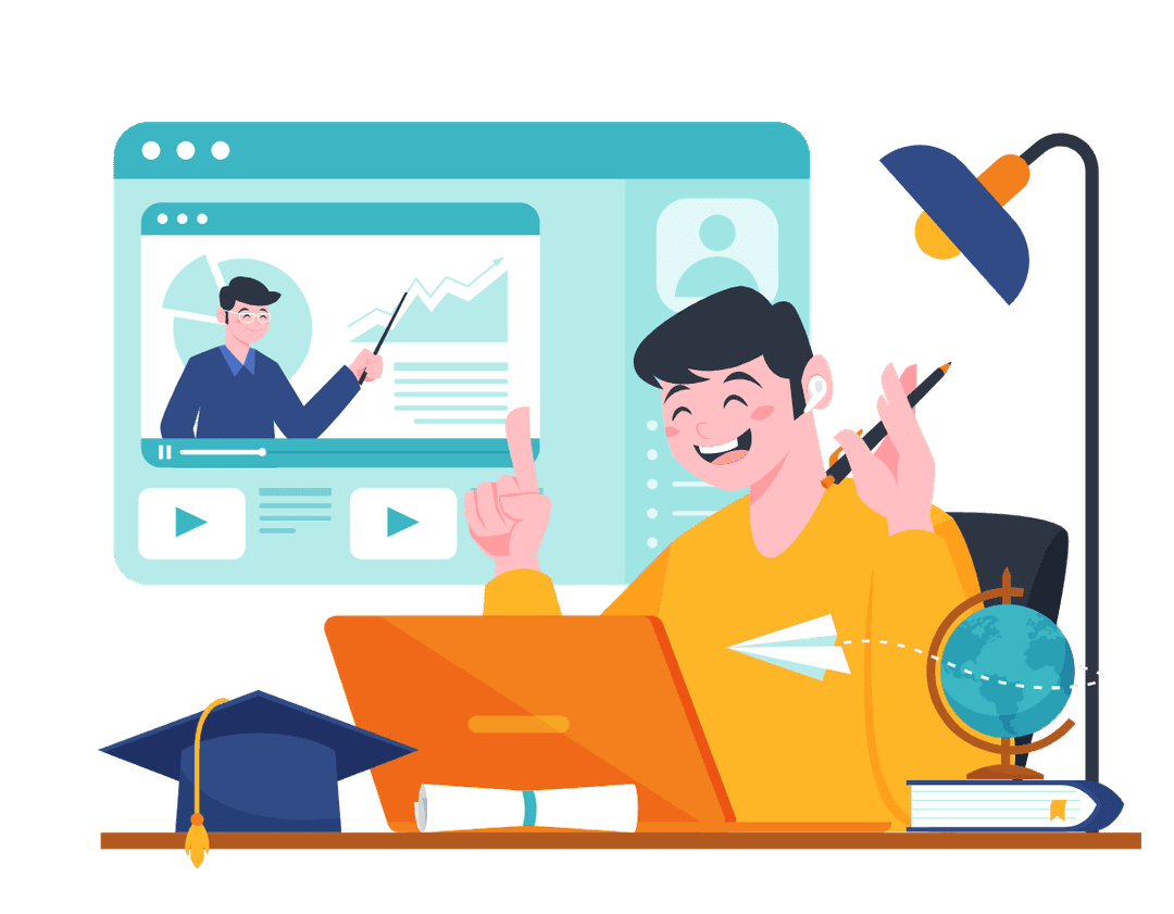 Virtual Classroom Illustration